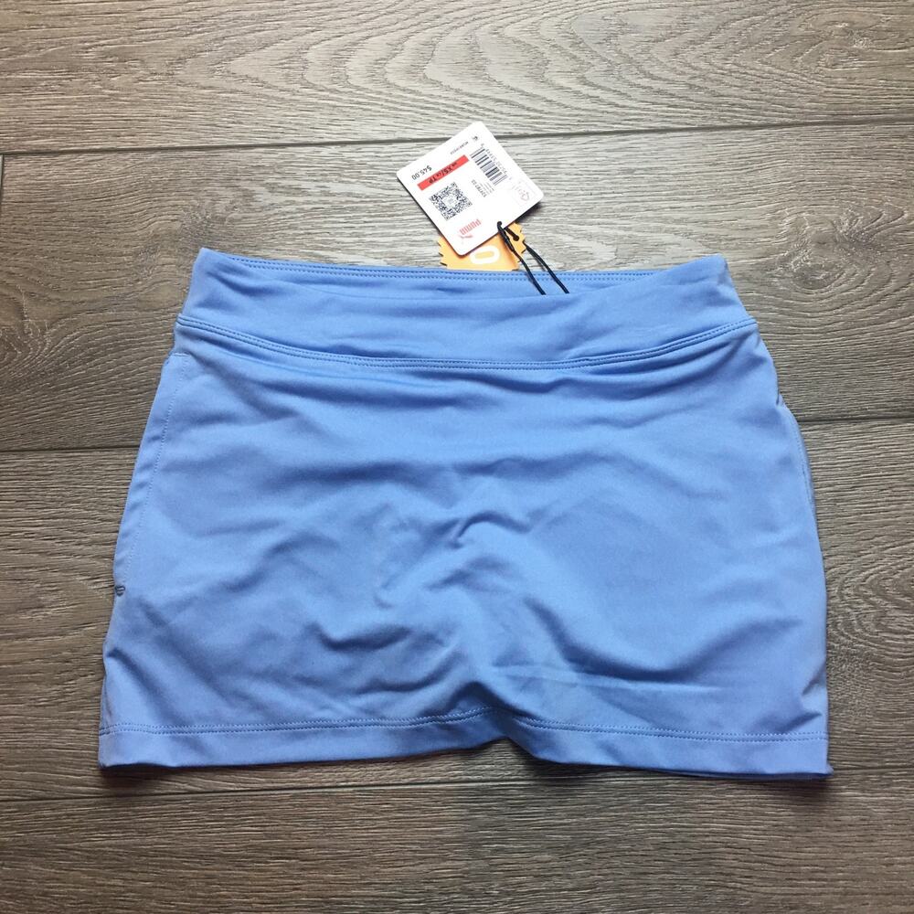 Puma Girls Golf Skort XS 7-8Y Light Blue Tennis Skirt NWT New Kids Inner Shorts